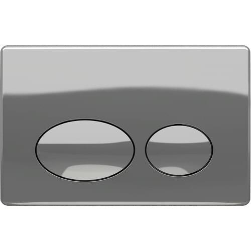 Como Ellipse Control Panel Bright Chrome Finish Toliet Push Button