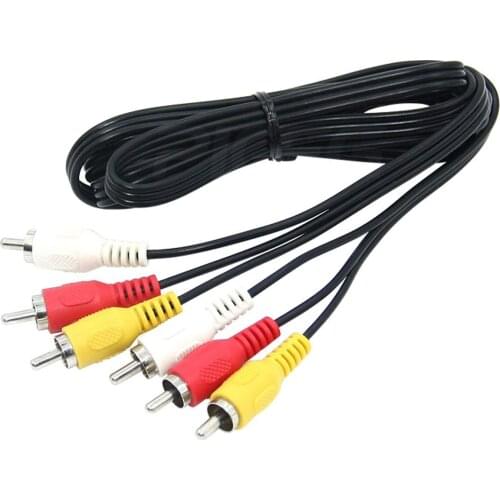 NUOLIANXIN RCA Audio/Video Composite Cable DVD/VCR/SAT Yellow/White/red connectors 3 Male to 3 Male