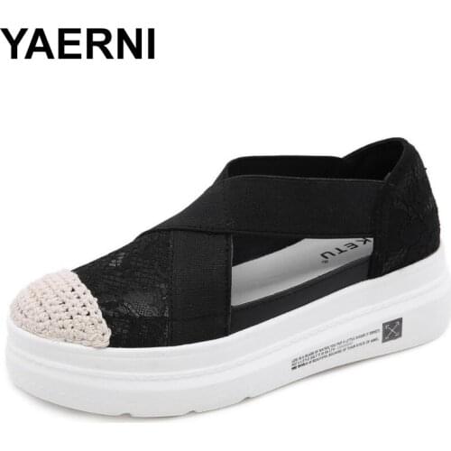 YAERNI New Women Sport Shoes Summer Breathable Sneakers Outdoor Mesh Antislip Female Running Shoes Ladies Light Flats Footwear