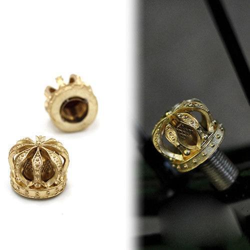 Handmade Brass Crown Modified Valve Cap Motorcycle Car Valve Bonnet Brass Retro