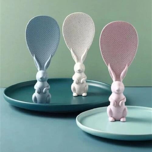 Wheat Straw Rabbit Spoon Can Stand Up Rabbit Rice Shovel Rice Cooker Rice Spoon Creative Non-stick Rice Cartoon Rice Spoon