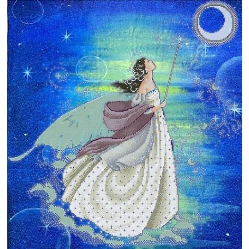 MD Fairy Series MD-02 draw fabric cross-stitch cloth with beaded metal thread cross-stitch kit styles cross stitch kit