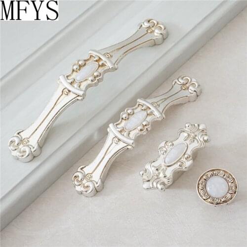 1.75''2.5" Shabby Chic Dresser Knobs Pulls Drawer Pull Handles Antique Silver Kitchen Cabinet Handles Pull Knob French 44 64mm