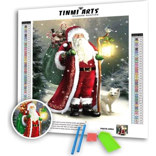 5D DIY Poured Glue Diamond Painting Kits Full Round Square With AB Drills Mosaic Lighting Crutch Santa Embroidery Home Decor