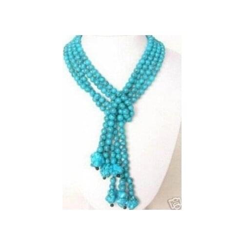 Charming Tibet Tribe Jewelry turquoises beads sscarf necklace Fashion Free shipping