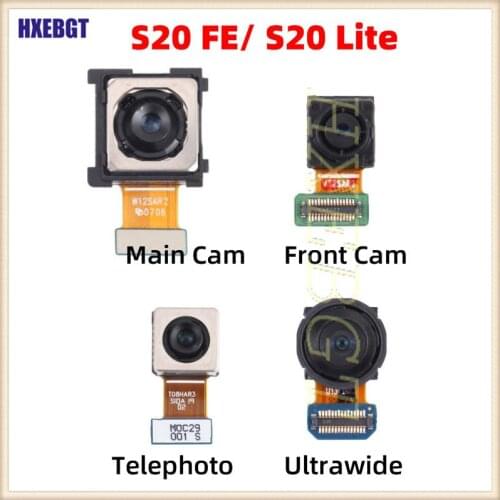 Original For Samsung Galaxy S20FE G780 G781 4G/5G Rear Back Main Camera + Selfie Frontal Front Camera Module S20 Lite Parts