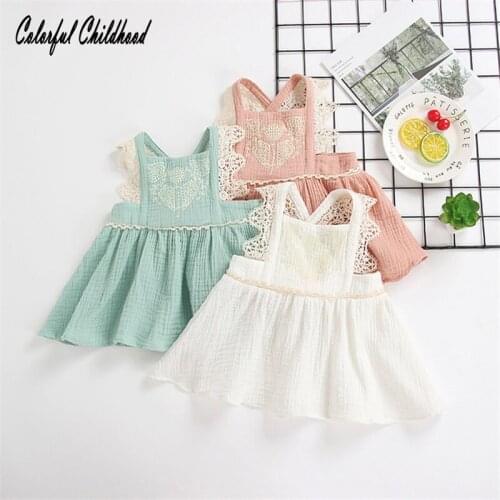 12m-3Yrs baby Girls Dresses 3 color Dress For Little Girl summer 2018 new Sleeveless Clothing toddler Kids Children Clothes