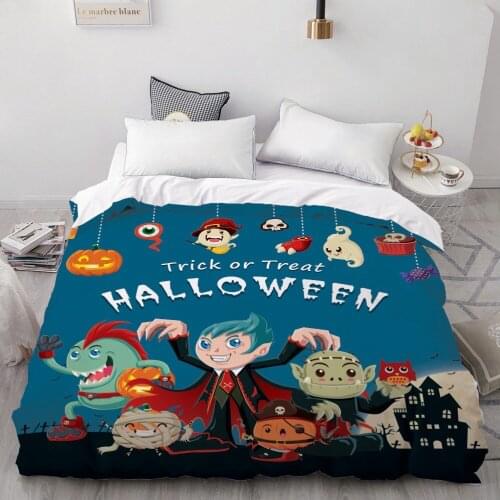3D Halloween Cartoon Duvet Cover 200*200/Queen/King/Double,Bed Blanket/Quilt case,Bedding for Kids/baby/children 220x240