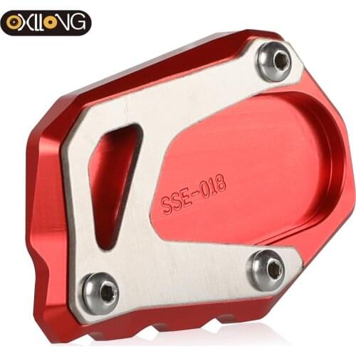 CNC Foot Side Stand Pad Plate Kickstand Enlarger Support Extension For SUZUKI GSX-S1000F 2015 2016 2017 2018 2019 2020 2021