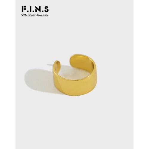 F.I.N.S 1pcs 925 Silver Clip on Earrings Fashion Simple Ear Cuff Silver 925 Clips Earrings Without Pierced Single Ear Clip