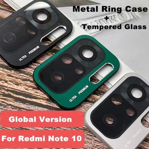 Camera Lens Glass For Redmi Note 10 note 10pro Metal Ring Case Screen Protector for xiaomi poco m3 pro note10pro Lens Cover