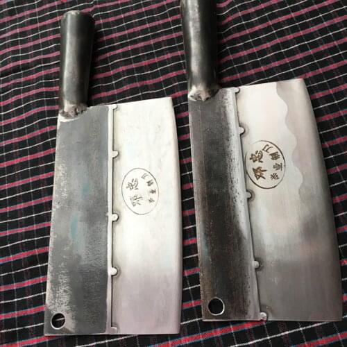 YEELONG handmade traditional chinese Forged Chef Kitchen Knife Meat Cleaver Slicing fast knife NEW carbon steel wooden handle