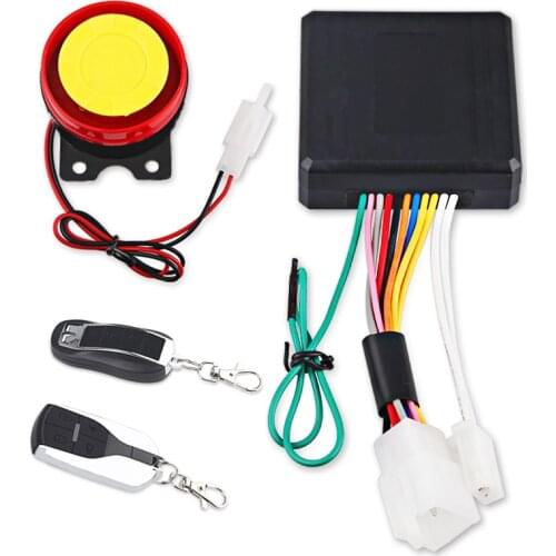 1Set 12V Universal Motorcycle Anti-theft Security Alarm System 125db Motorcycle Speaker Key Shell Remote Control Start Alarm