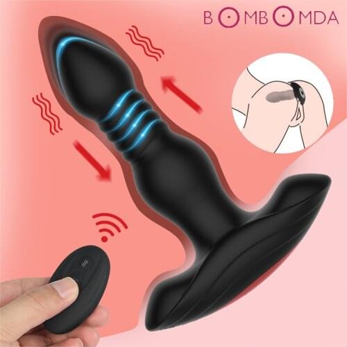 Vibrator for women Wireless Remote Control Telescopic Dildo Massager Male Prostate Butt Plug Vibrator Anal Sex Toys For Men