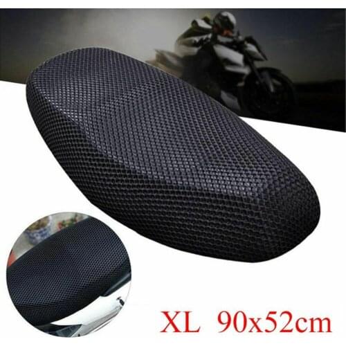 Breathable Mesh Anti-Slip Motorcycle Moped Motorbike Seat Cover Sun Protection Black Seat Cushion Covers Protector Accessories