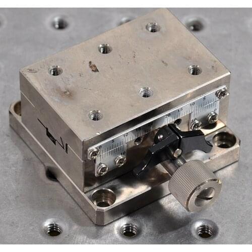 Y-axis manual optical high-precision dovetail gear rack fine-tuning displacement sliding table stainless steel 40*60mm