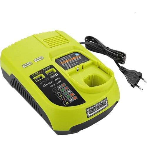 P117 Charger for Ryobi ONE+ Plus P108 Dual Chemistry Battery 12V-18V EU Plug Replacement P104 P105 P102 P103 P107 P108 P125