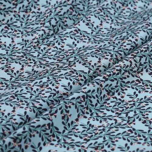 1 Meter Fresh Floret Printing 16mm Crepe De Chine Breathable Comfortable Silk Dress Fabric