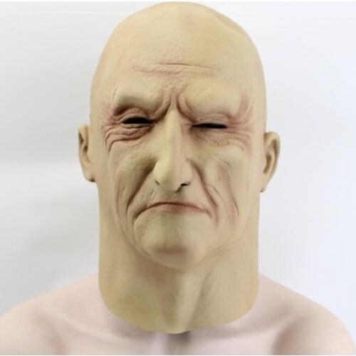 1pcs/lot Halloween Party Mask Full Face Latex Slip-on Masks Old Guys Adult Size For Ball Decorations