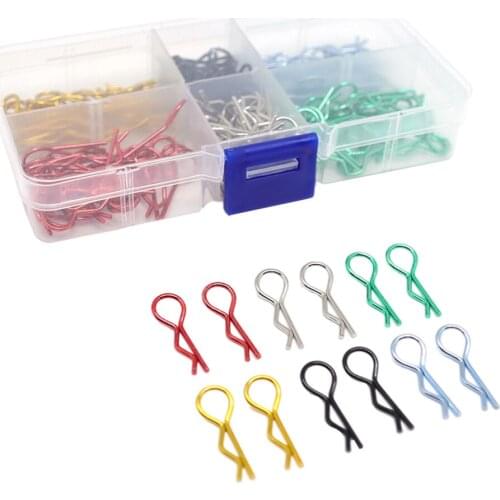 180/PCS Metal Body Shell R Shape Clips Pin with Storage Case for 1/10 1/12 Nitro Electric RC On-road Racing Car Buggy Truck