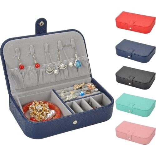 2021 New Big Capacity Leather Jewellery Box Portable Jewelry Organizer Multifunction Necklaces Earrings Rings Storage Gifts Case