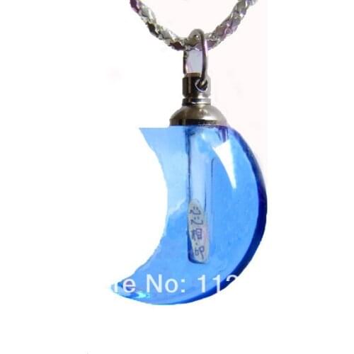 25pcs/lot blue moon Rice vials pendants rice vial pendant perfume empty glass bottle glass spray perfume bottl