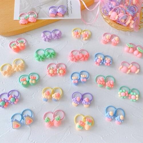 40PCS Suitable For Children With Less Hair Headwear Kids Elastic Hair Bands Princess Hair Ties Girls Accessories Baby Headdress