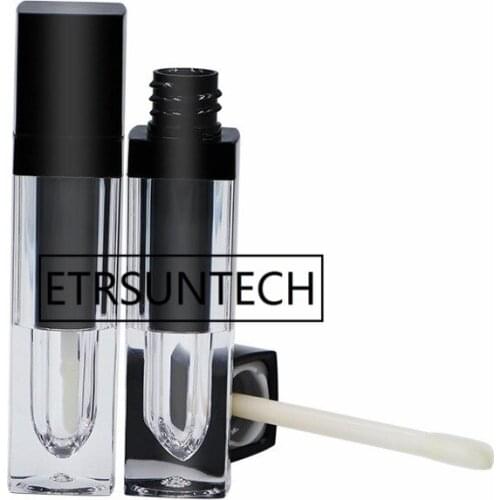 6ml Square Makeup Liquid Empty Lipstick Lip Gloss Tubes High Quality Transparent Cosmetic Packaging Container