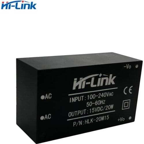 Free shipping 5 pcs/lot Hi-Link HLK-20M15 220v 15V 20W AC DC compact isolated step down power supply module
