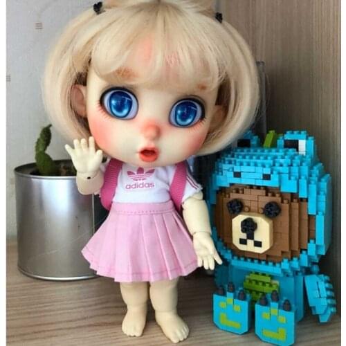 BJD 1/8 Bru SD Nude surprised doll expression different emotions body model shoes for girl boy Nude doll high quality