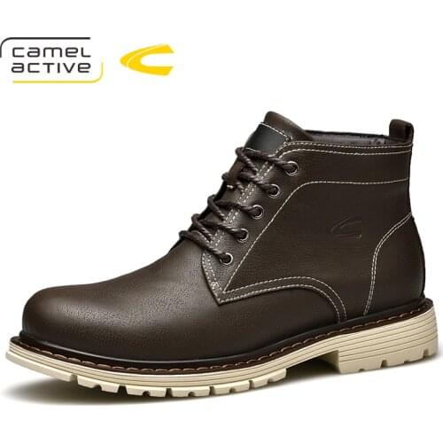 Camel Active New Outdoor Work Safety Comfortable Boots Leather Casual Shoes Fashion Ankle Boots Classic Boots For Men Shoes
