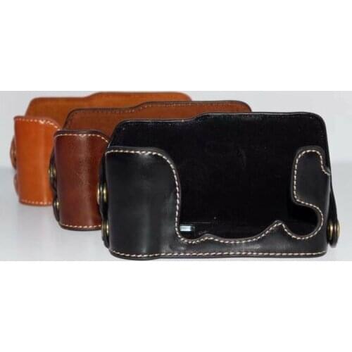 Half PU leather case bag grip cover Buttom for Fujifilm X-A3 X-A10 XA3 XA10 xa20