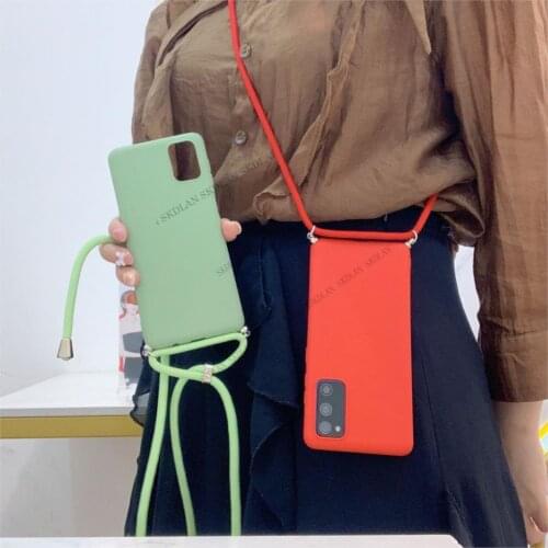 Strap Cord Chain Necklace Lanyard Mobile Phone Case For xiaomi POCO F3 X3 Pro X3 NFC 10T Pro 11 Pro Hands Free Rope phone Cover