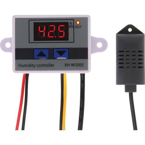 Digital Temperature Humidity Controller XH-W3005 Hygrometer Microcomputer Control Switch 12V 24V 220V Humidity Sensor