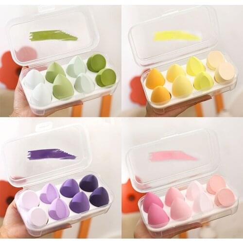 4 /8PC Makeup Sponge Professional Powder Puff Liquid Foundation Concealer Composition Soft Water Sponge Puff Wholesale