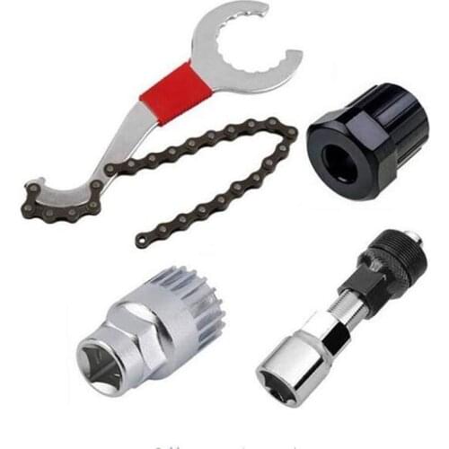 MTB Bike Axle Remover Portable Bicycle Repair Tool Sets Chain Crank Wheel Extractor Outdoor Cycling Pedal Remover Puller Tool