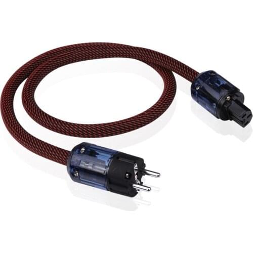 Hifi EU Power Cable C-037 IEC P-037E Schuko EUR Male Female Power Plug Audio Video Connection Line FP-314Ag Electric Cable 2m
