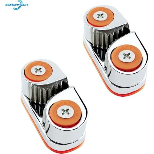 2PCS 2 Row Matic Ball Bearing Cam Cleat Pilates Equipment Marine Boat Fast Entry Rope Wire Fairlead Sailing 316 Stainless Steel