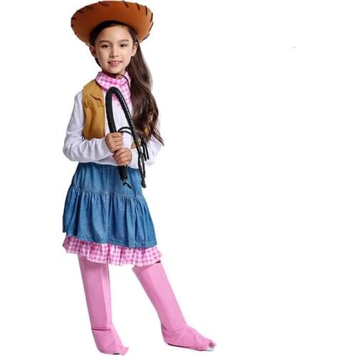 Halloween cosplay 110-140 in a set of childrens clothes girl cow dress dress dress nice stage party clothes for boy birthday pr