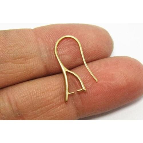 30pcs Brass earrings hooks 21mm Raw brass earring wires open bail R255