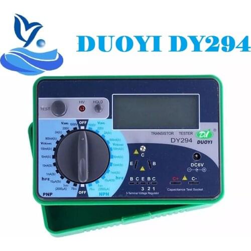 DUOYI DY294 Multifunction Digital Transistor Tester Semiconductor Diode Triode 1000V Reverse Voltage Capacitance SCR FET Tester