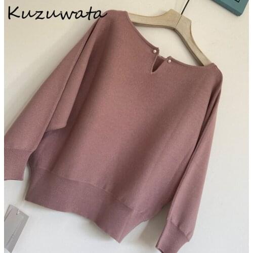 Beading Chic O-neck Pullovers Autumn Winter Solid Color Warm Women Sweaters New Elegant Casual Knitted Tops 1G672