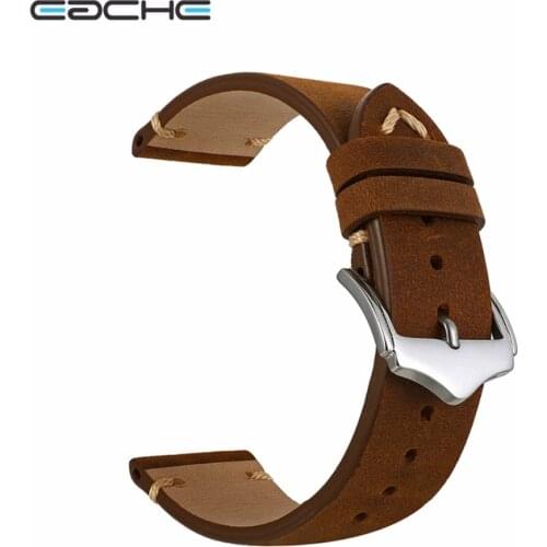 EACHE 20mm 22mm Crazy Horse Handmade Genuie Leather Watch band Straps Different Colors & Size