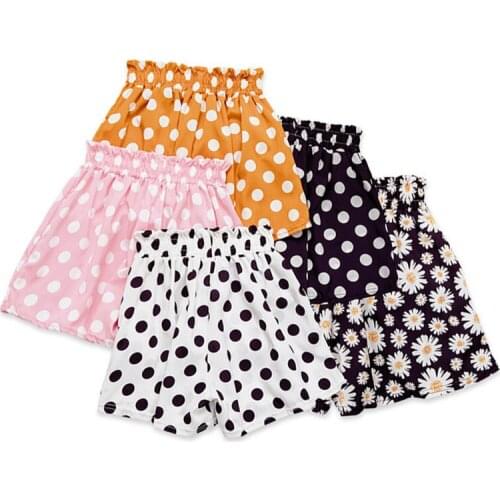 Girls Shorts Summer Thin Children Pants 2021 New Fashion Dots Printing High Waist Pants Casual Children Dots Baby Girls Shorts