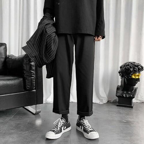 Korean Harem Pants Black Formal Men Trousers Male Oversize Harajuku Sweatpants Office Casual Mens Clothing Plus Size M-5XL