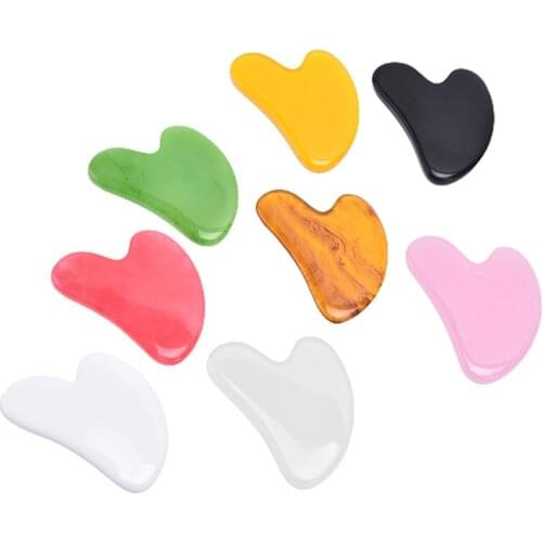 Resin Guasha Scraping Massage Scraper Face Massager Acupuncture Gua Sha Board Acupoint Face Eye Body Care SPA Massage Tool