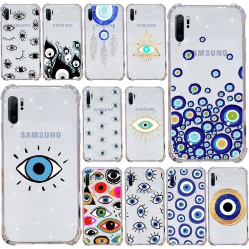 Turkish Blue Evil Eye Phone Case Transparent for Samsung s9 s10 s20 Huawei honor P20 P30 P40 xiaomi note mi 8 9 pro lite plus