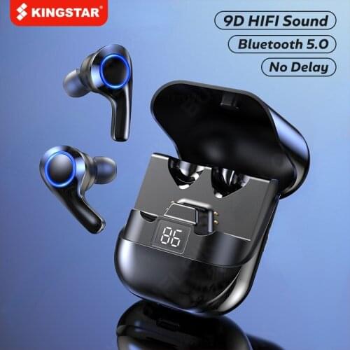 KINGSTAR TWS Bluetooth 5.0 Earphones Wireless Headphones Noise Canceling 9D HIFI Stereo Earbuds Music Headsets Phones