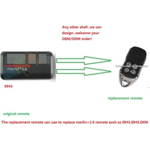 Aftermarket Merlin+2.0 remote E945,E950,E943,MRC950EVO, MR650EVO ,MR850EVO, MT3850EVO remote control replacemnet beautiful