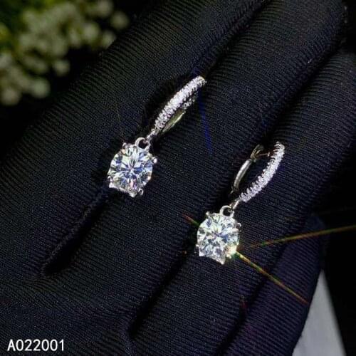 KJJEAXCMY fine jewelry natural Mosang Diamond 925 sterling silver women earrings support test luxury